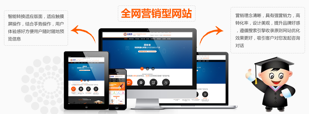 全網營銷型網站建設就找深度網